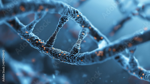 Quadro su tela DNA molecules background, 3d DNA Medical science background.