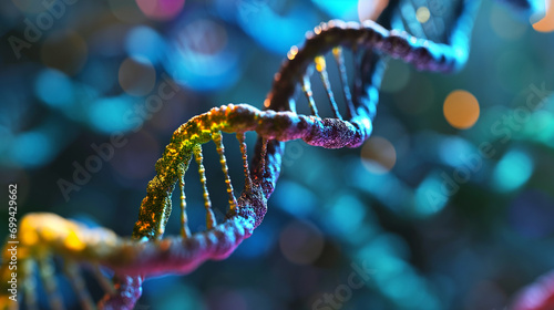 DNA molecules background, 3d DNA Medical science background.