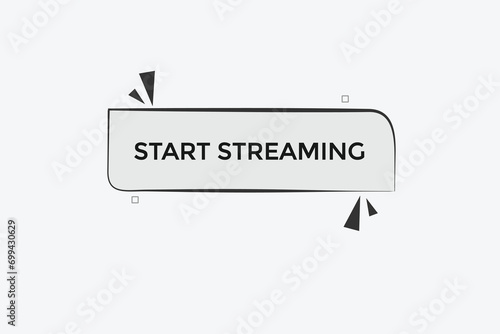 new website, click button start streaming, level, sign, speech, bubble banner, 