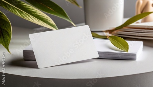 White Business card mock up generative ai