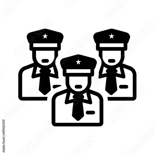 Solid black icon for Crew