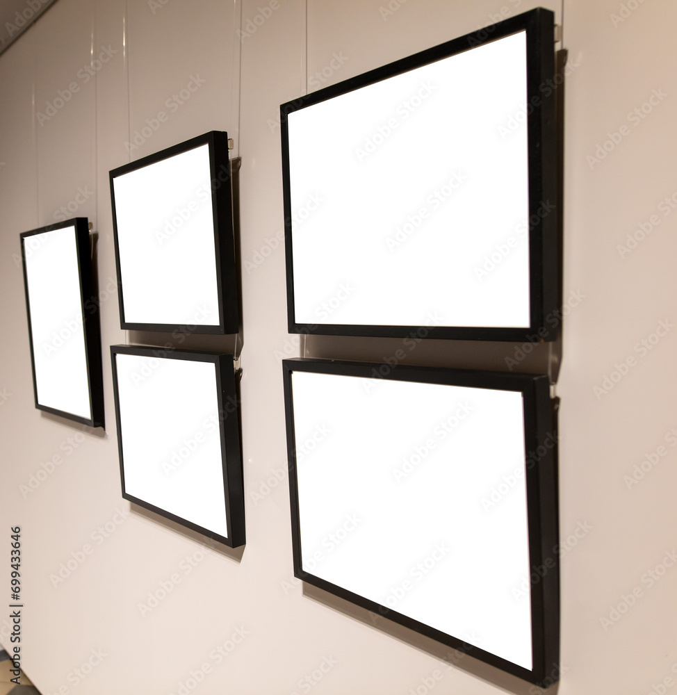 Painting on the wall with a white background Painting on the wall with a white background