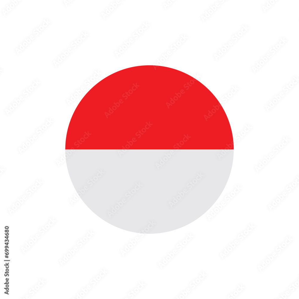 Indonesian flag icon vector Indonesian flag icon vector