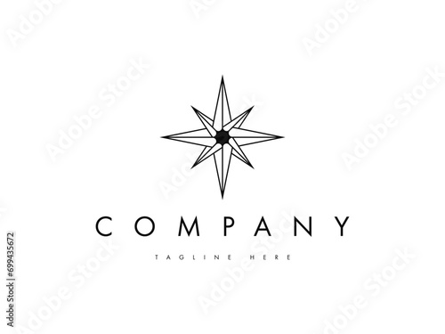 creative compass star logo design