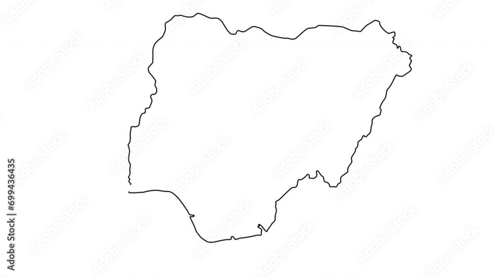 animated sketch icon for the map of Nigeria