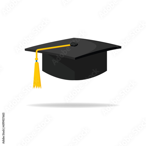 Obraz na płótnie Graduation hat vector isolated illustration w salonie