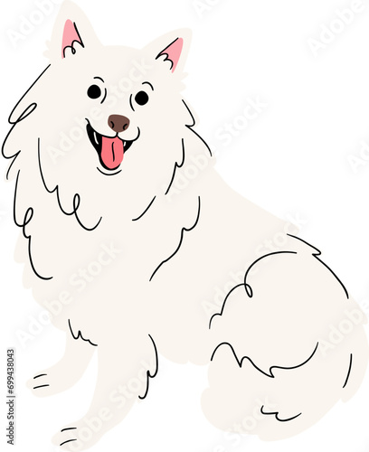 Japanese Spitz Sitting
