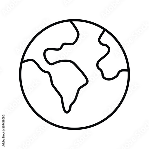 Globe world icon vector on trendy design