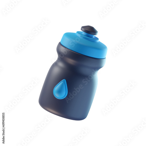 Water bottle 3d icon illustration