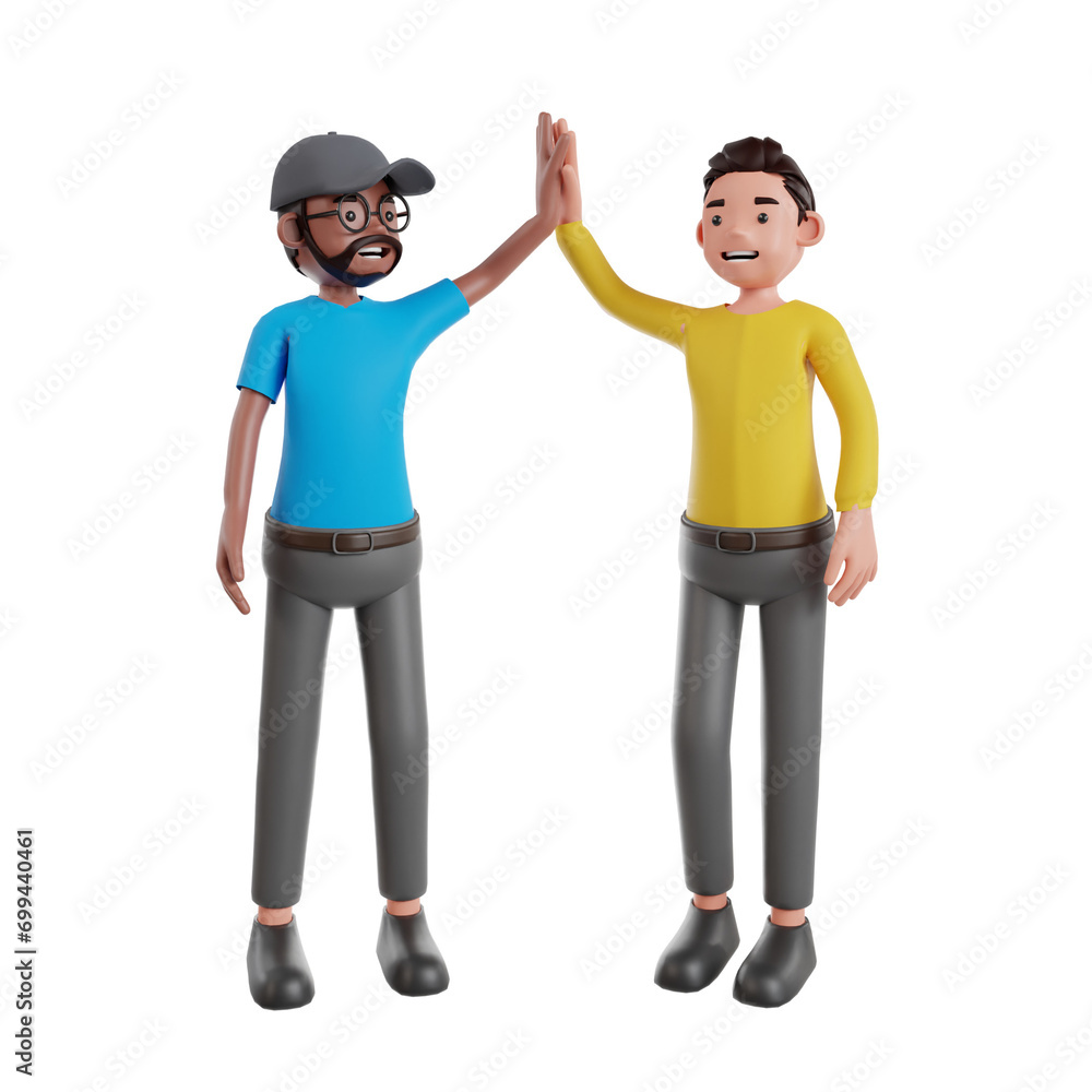 Obraz premium Teamwork concept 3d render illustration