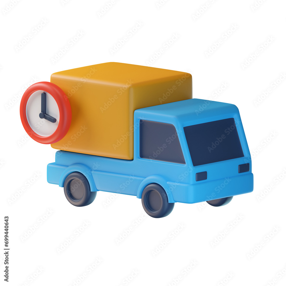 Delivery truck 3d icon illustration Delivery truck 3d icon illustration