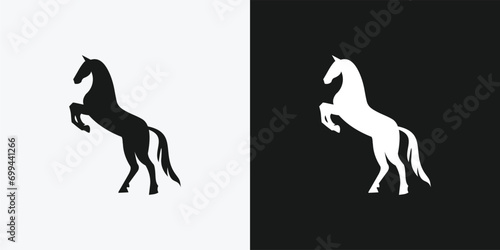 Horse premium, logo design vector 