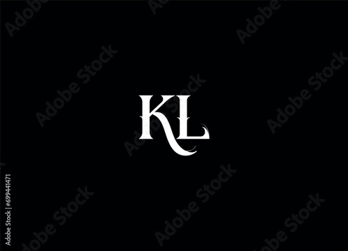 KL  initial logo design and creative logo photo