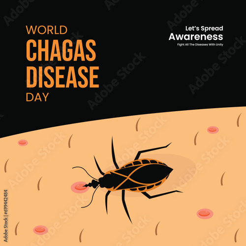 World Chagas Disease Day, banner, poster, social media post, vector illustration, awareness, April 14, World parasite Day, international, typography, banner, brochure, flyer, American Trypanosomiasis photo