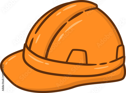 Yellow Construction Safety Helmet, Labor Day Icon