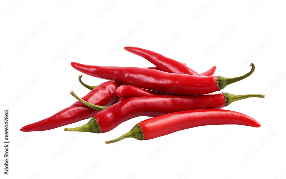 Zestful Heat Exploring the Intensity of Red Chili Peppers Isolated on Transparent Background PNG.