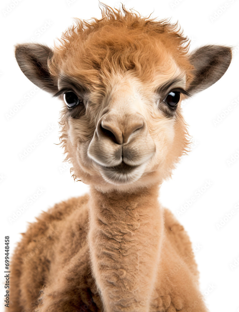 Baby camel isolated on transparent background. PNG