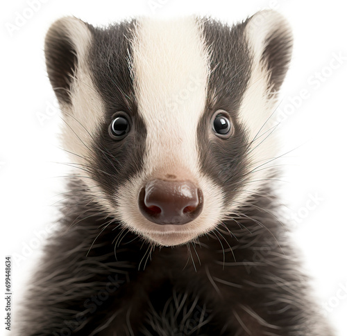 Baby badger isolated on transparent background. PNG © Tran
