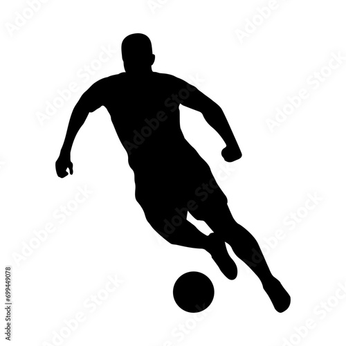 Soccer football player vector silhouette