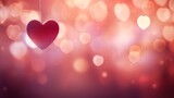 Romantic bokeh heart background for valentine's day celebration