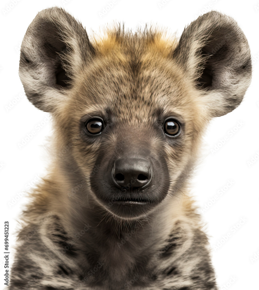 Portrait of a hyena isolated on transparent background. PNG Portrait of a hyena isolated on transparent background. PNG