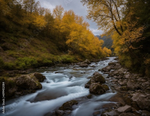 flowing river landscape Slovak nature