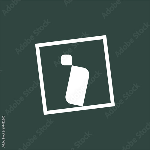 letter i information logo design