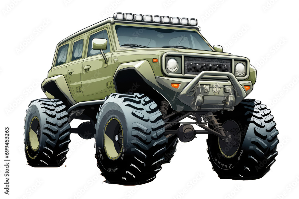 highly modified off-road truck