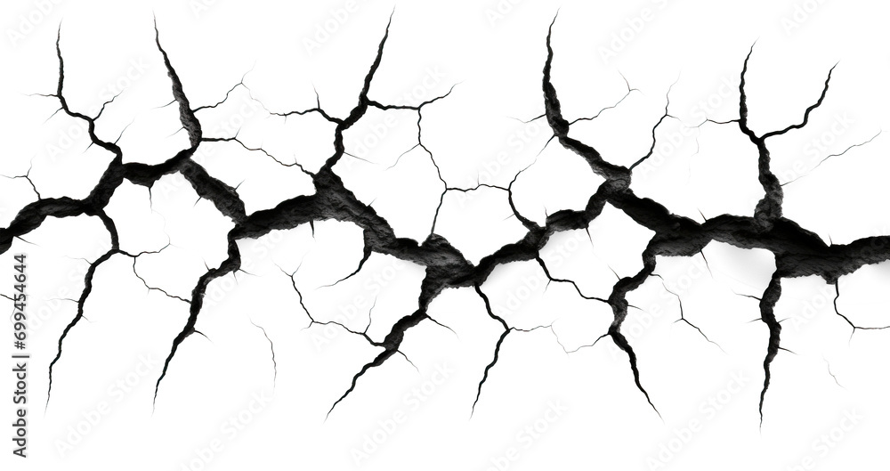 Obraz premium Crack isolated on transparent background. PNG