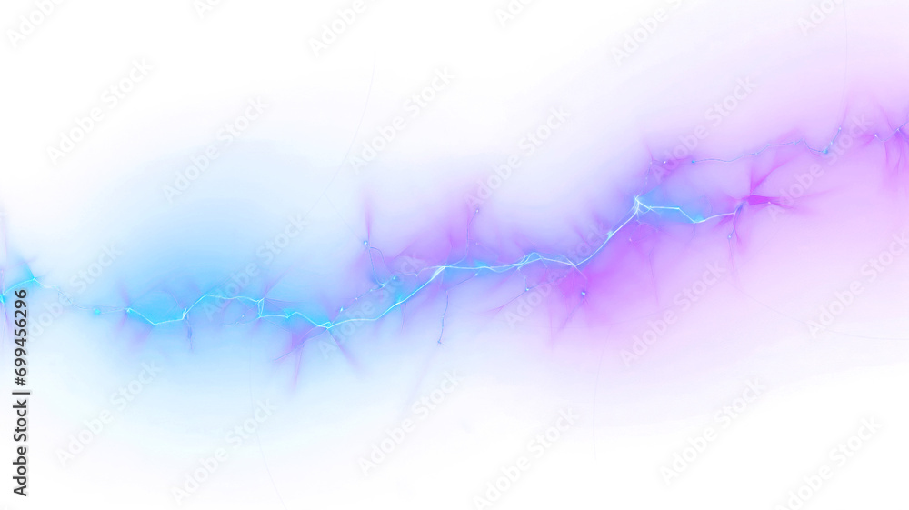 Glowing lightning bolt isolated on transparent background. PNG
