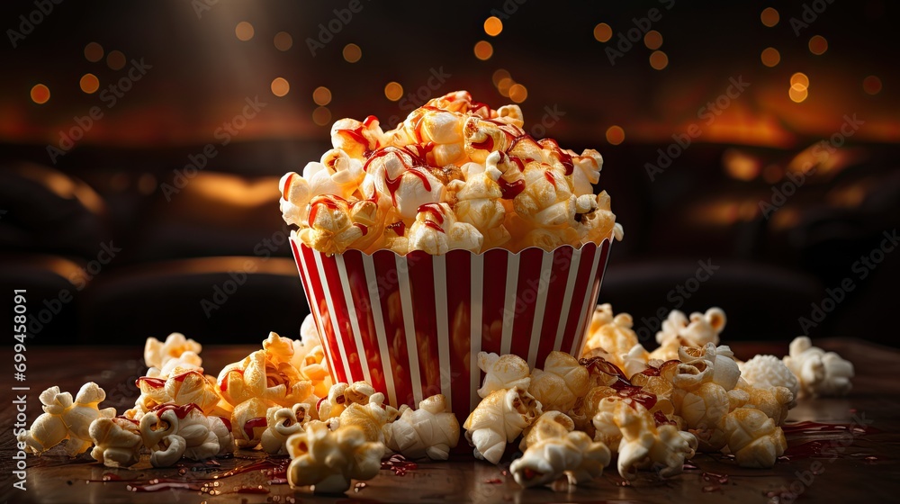 Popcorn bucket in cinema Popcorn bucket in cinema
