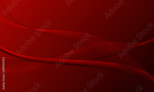 red business lines wave curves with gradient abstract background