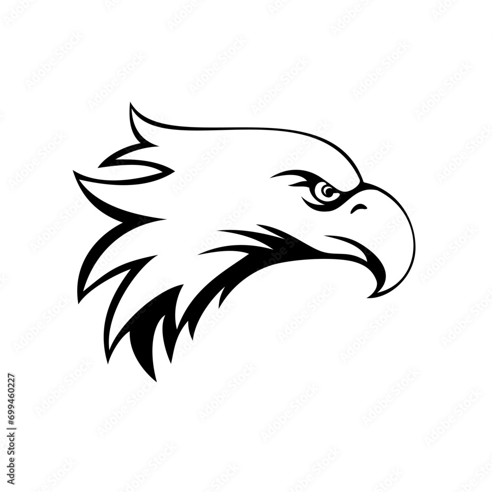Obraz premium Eagle Logo. Eagle head icon vector. Hand-drawn eagle head logo Icon. Eagle head simple sign. Eagle head vector design illustration.