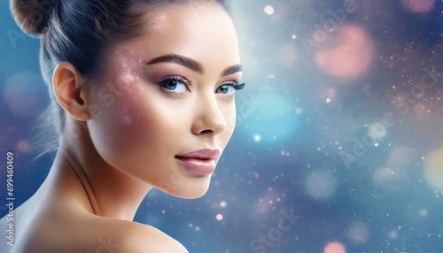 Galactic Glow Skincare with Copyspace