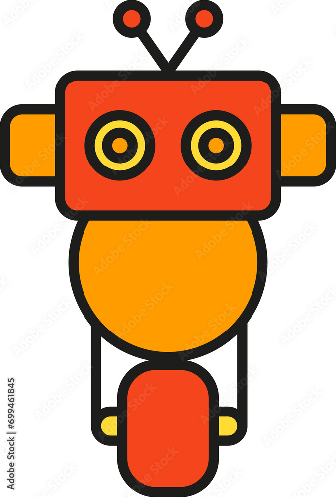 Naklejka premium Robot Character Avatar 
