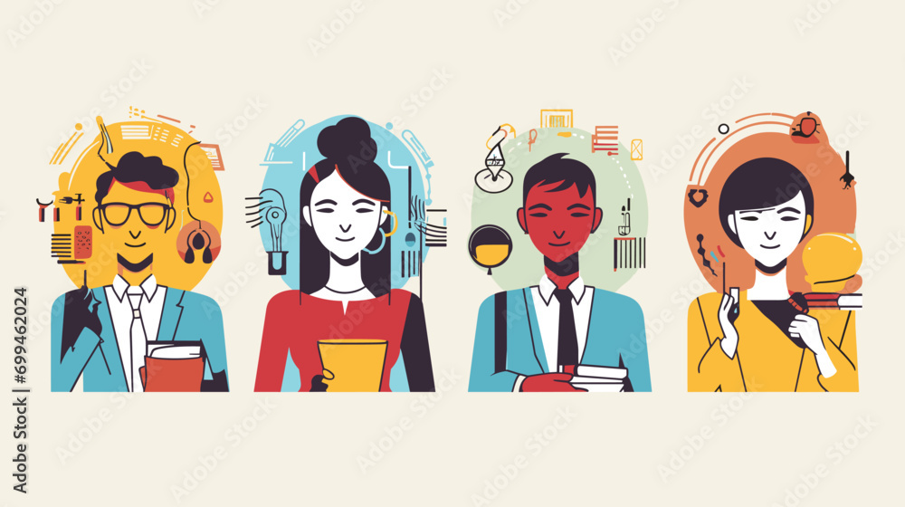Show individuals with different learning styles: visual, auditory, kinesthetic, etc., emphasizing the importance of catering to diverse needs. Show individuals with different learning styles: visual, auditory, kinesthetic, etc., emphasizing the importance of catering to diverse needs.