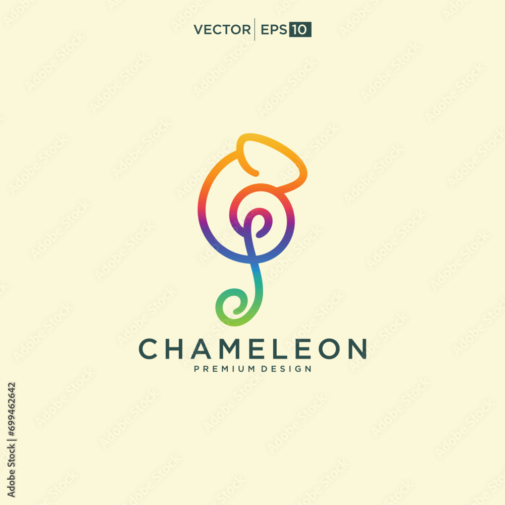 chameleon modern gradient logo design template. vector illustration. chameleon modern gradient logo design template. vector illustration.