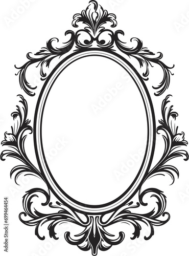 Vintage Mirror Minimal Line Art Simple illustration