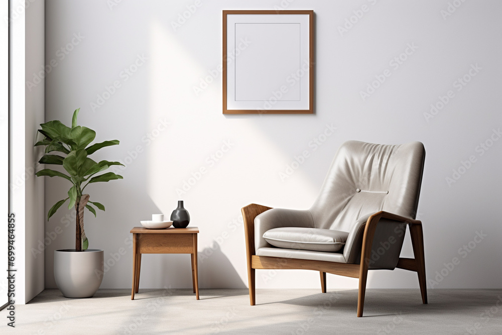 Minimalist Poster Frame Mockup created with Generative AI Minimalist Poster Frame Mockup created with Generative AI
