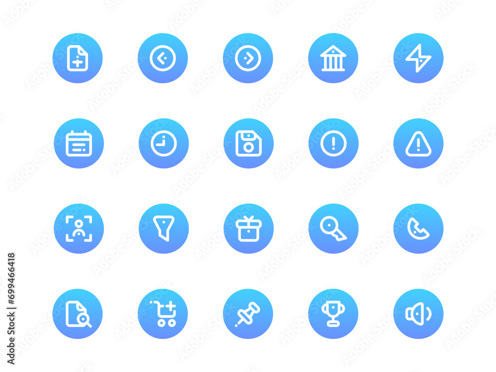 Gradient Circular Outline Style User Interface Icon Pack. Collection of Essential Icon Sets, Perfect for Websites, Landing Pages, Mobile Apps, Presentations and for UI UX Needs. Gradient Circular Outline Style User Interface Icon Pack. Collection of Essential Icon Sets, Perfect for Websites, Landing Pages, Mobile Apps, Presentations and for UI UX Needs.