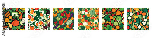 Vegetables seamless pattern or green vegetable seamless pattern design