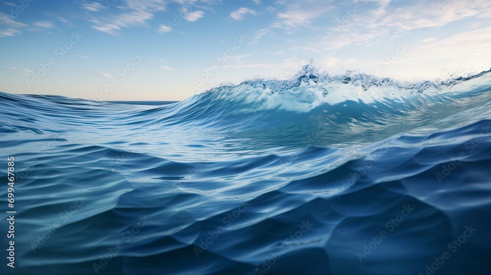 Sea waves on the ocean