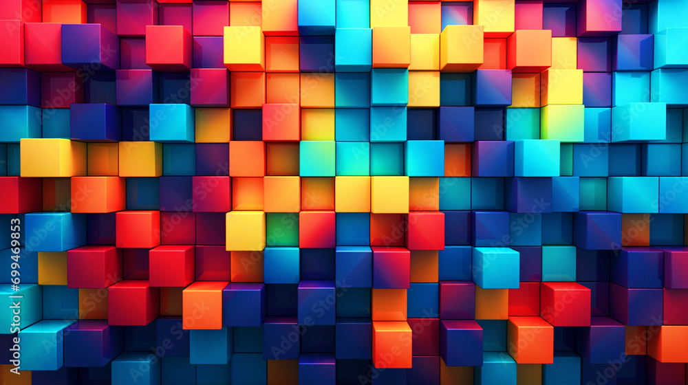 Colorful geometrical shape background - ai generative Colorful geometrical shape background - ai generative