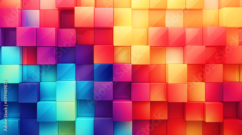Colorful geometrical shape background - ai generative