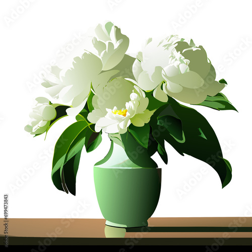 white flower in a pot