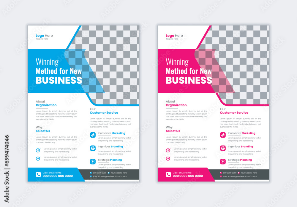 Business Flyer template layout design. Corporate creative colorful ...