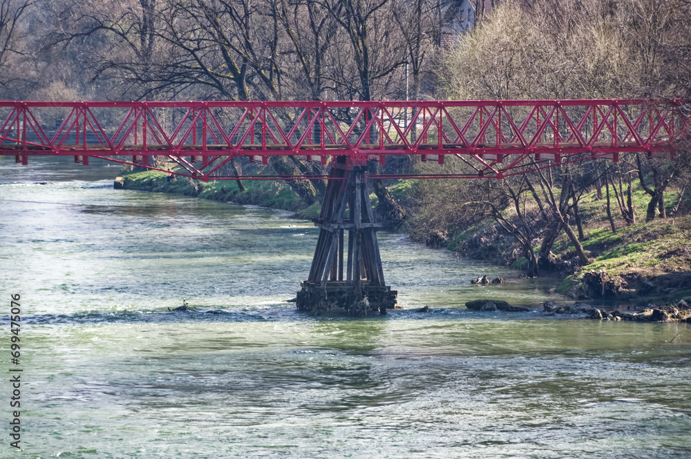 Reconstructed old bridge over river Vrbas in Banja Luka, Bosnia and Herzegovina.
