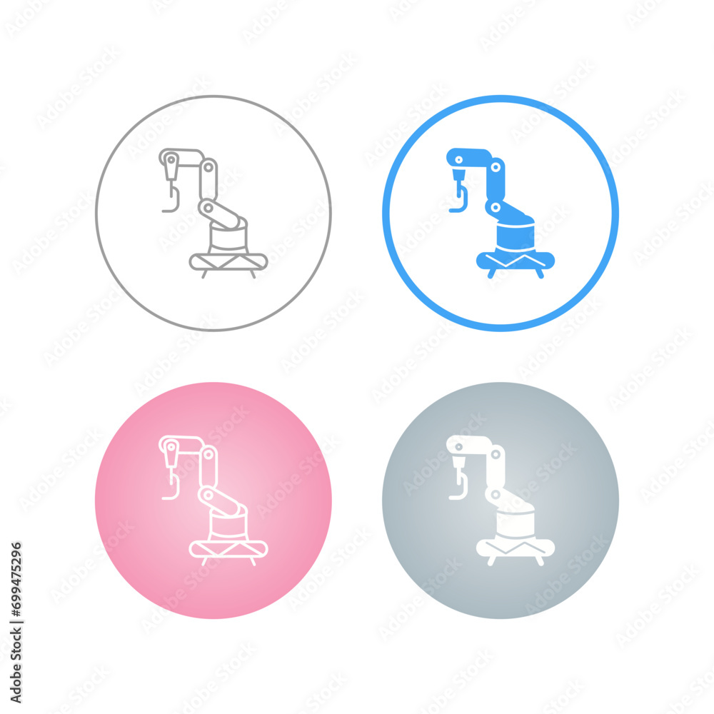 Industrial Robot Vector Icon Industrial Robot Vector Icon