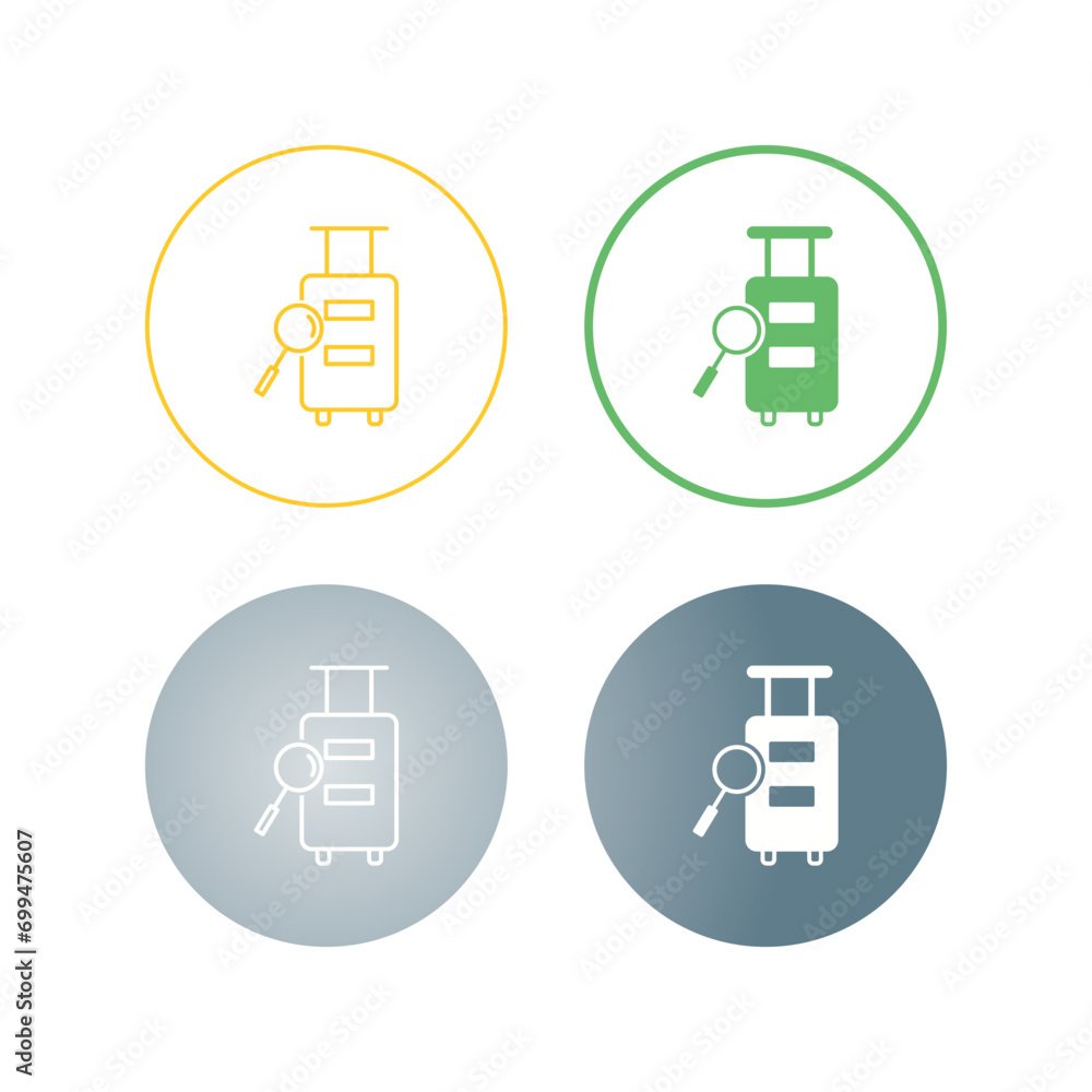 Luggage Inspection Vector Icon Luggage Inspection Vector Icon