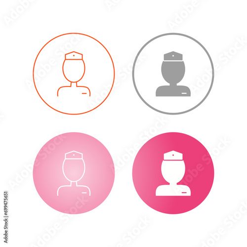 Flight Attendant Vector Icon